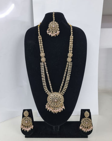 Mustard Yellow Bridal Necklace Set with Matching Earrings