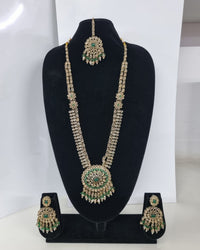 Mustard Yellow Bridal Necklace Set with Matching Earrings