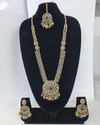 Mustard Yellow Bridal Necklace Set with Matching Earrings
