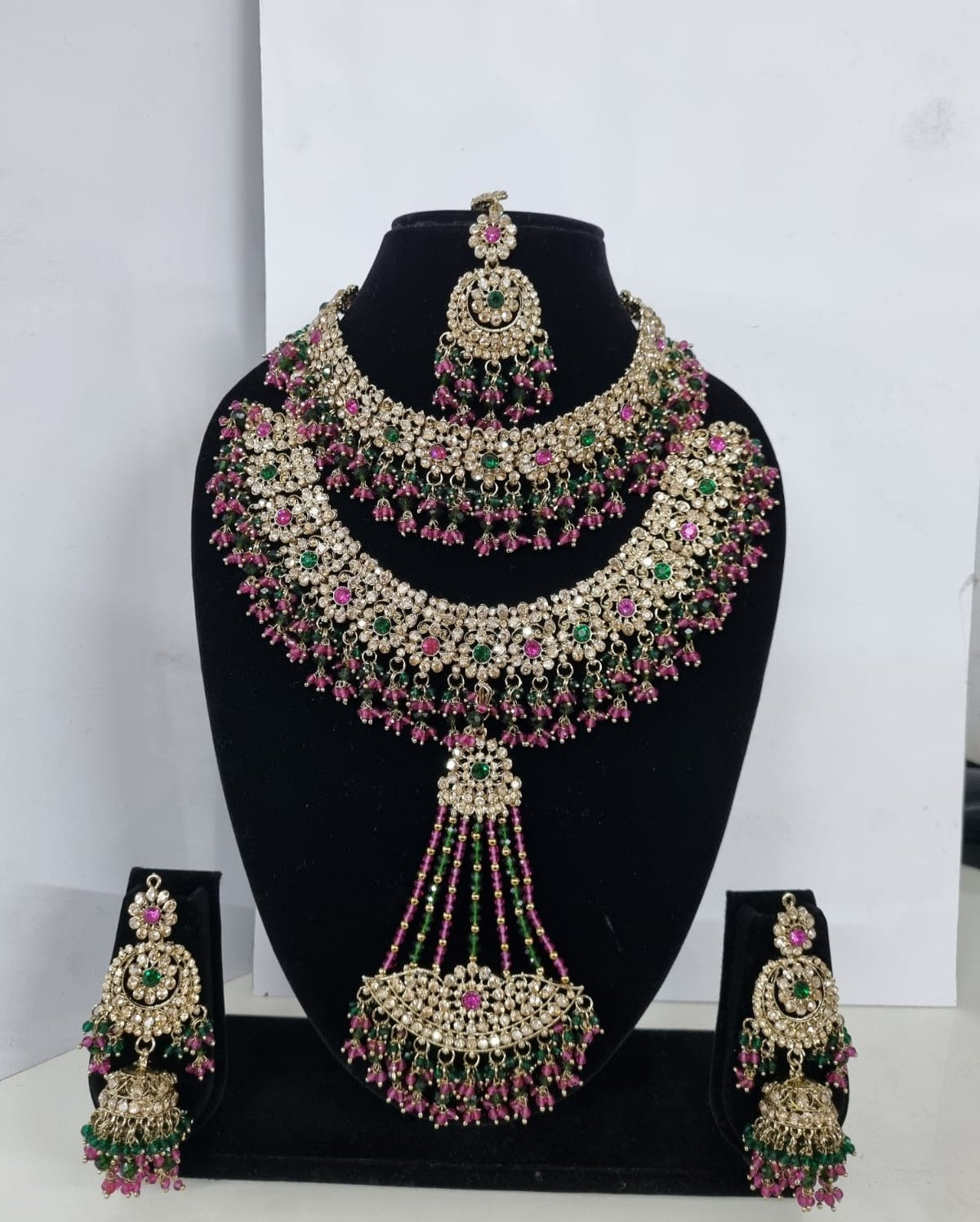 Luxury Baby Pink Bridal Jewelry Set