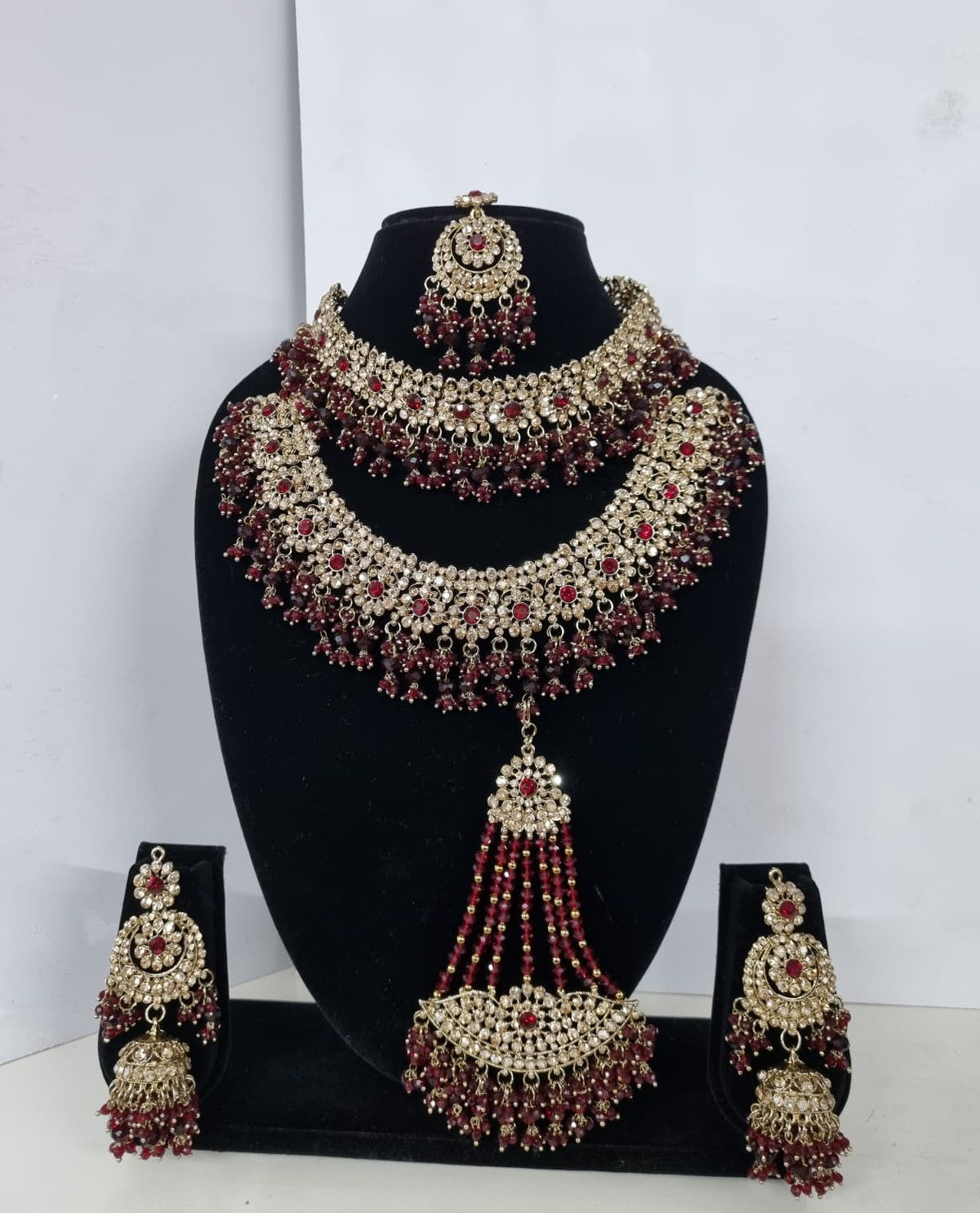 Luxury Baby Pink Bridal Jewelry Set