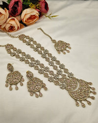 Stellar Floral Fashion Choker Set with Coordinating Earrings