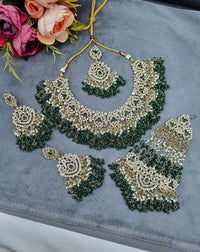 Choker Jewelry Set with Earrings, Maang Tikka & Passa