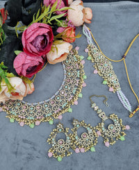 Royal Antique Gold Zircon Bridal Jewelry Set