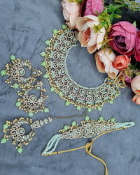 Royal Antique Gold Zircon Bridal Jewelry Set