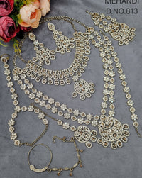Antique Gold-Finish Complete Bridal Jewellery Set with Choker & Accessories