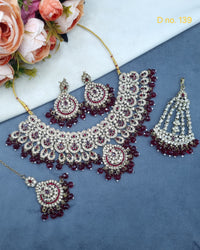 Antique Gold Plated Crystal Jewellery Set