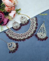 Flower Shape Choker Jewellery For Wedding Women