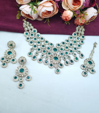 Shadow Stone Antique Gold Plated Jewellery Set