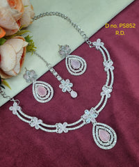 Halo Teardrop Partywear Jewelry Set