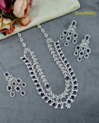 Double-Layer Necklace Set with Earrings and Maang Tikka