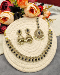 Traditional Stone Choker & Jhumka Jewelry Set