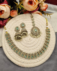 Traditional Stone Choker & Jhumka Jewelry Set
