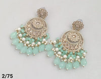 Elegant Circular Drop Earrings with Beaded Fringe Detailing