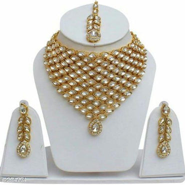 Gold Plated CZ Stone Jewellery Set