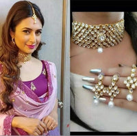 Gold Plated CZ Stone Jewellery Set