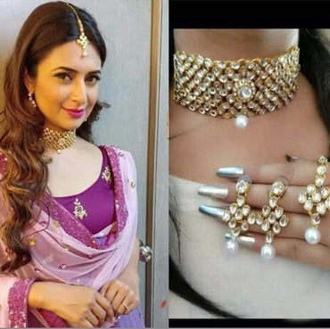 Gold Plated CZ Stone Jewellery Set