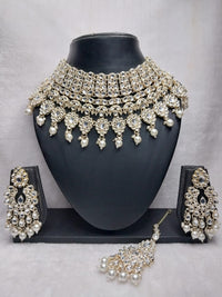Pastel Pink Bridal Choker Set with Maang Tikka