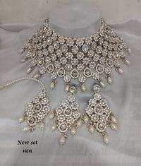 Fashion Gold Plated CZ Stone Choker Jewellery Set