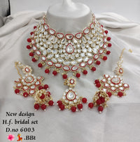 Choker Gold Plated Kundan Stone Jewellery Set