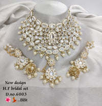 Choker Gold Plated Kundan Stone Jewellery Set