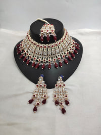 Gold Plated CZ Stone Choker Jewellery Set