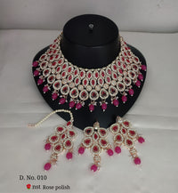 Rose Gold Plated CZ Stone Choker Jewellery Set