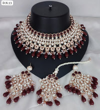 CZ Stone Rose Gold Plated Choker Jewellery Set