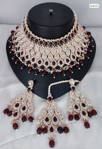 Choker Rose Gold Plated Jewellery Set