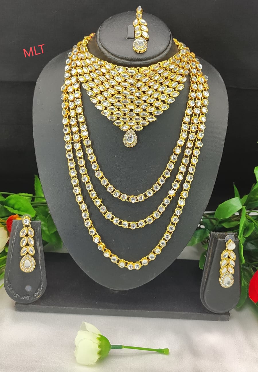 Gold Plated CZ Stone Choker Jewellery Set