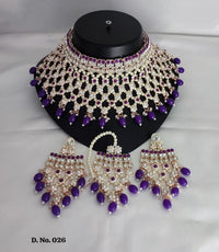 Rose Gold Plated CZ Stone Choker Jewellery Set