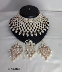 Rose Gold Plated CZ Stone Choker Jewellery Set