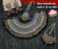 Antique Gold Plated Choker Jewellery Set