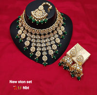 CZ Stone Gold Plated Choker Jewellery Set