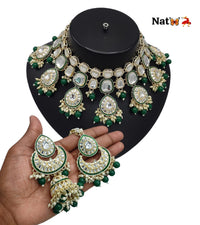 Kundan Stone Gold Plated Choker Jewellery Set