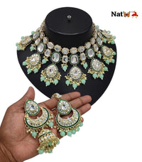 Kundan Stone Gold Plated Choker Jewellery Set