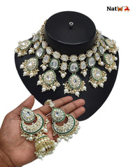 Kundan Stone Gold Plated Choker Jewellery Set