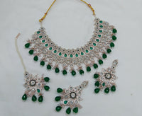 Choker Rose Gold Plated CZ Stone Jewellery Set