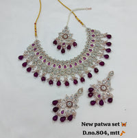 Choker Rose Gold Plated CZ Stone Jewellery Set