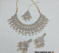 Choker Rose Gold Plated CZ Stone Jewellery Set