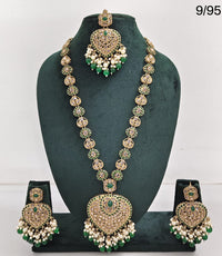 Necklace Set with Earrings & Maang Tikka – Traditional Long Set for Wedding & Festive Wear