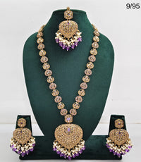 Necklace Set with Earrings & Maang Tikka – Traditional Long Set for Wedding & Festive Wear