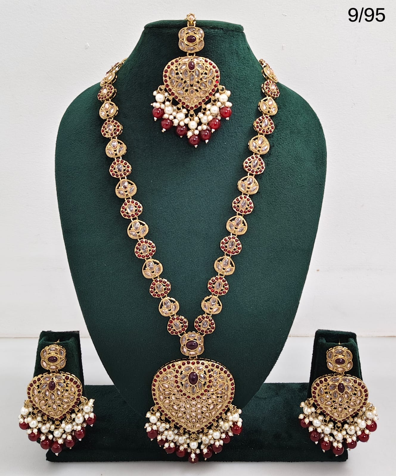 Necklace Set with Earrings & Maang Tikka – Traditional Long Set for Wedding & Festive Wear