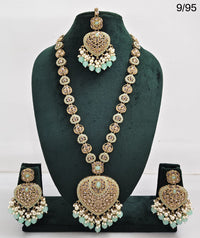 Necklace Set with Earrings & Maang Tikka – Traditional Long Set for Wedding & Festive Wear