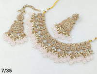 Lavender Enamel & Gold-Tone Choker Set