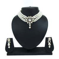 Gold Plated CZ Stone Choker Jewellery Set