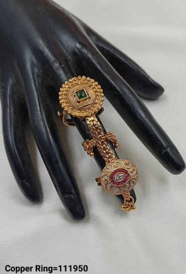 Gold Plated Traditional Copper Ring