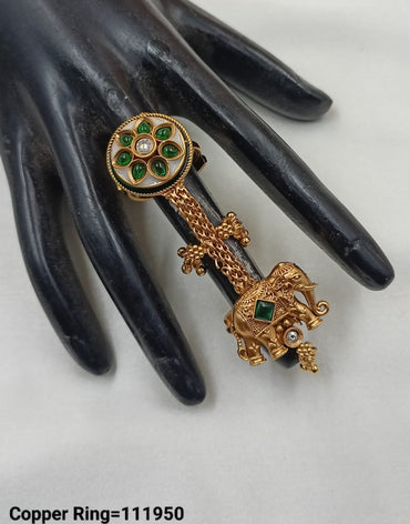 Gold Plated Traditional Copper Ring