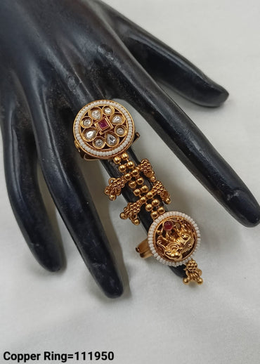 Gold Plated Traditional Copper Ring