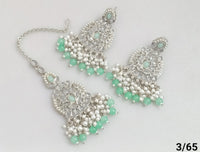 Silver Plated Earring Mangtika Set